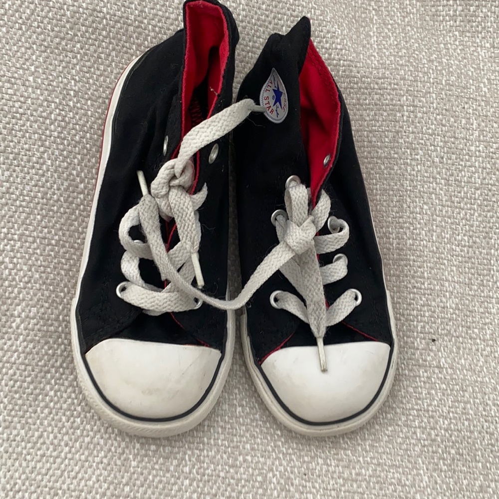 Converse double tongue high top sneaker